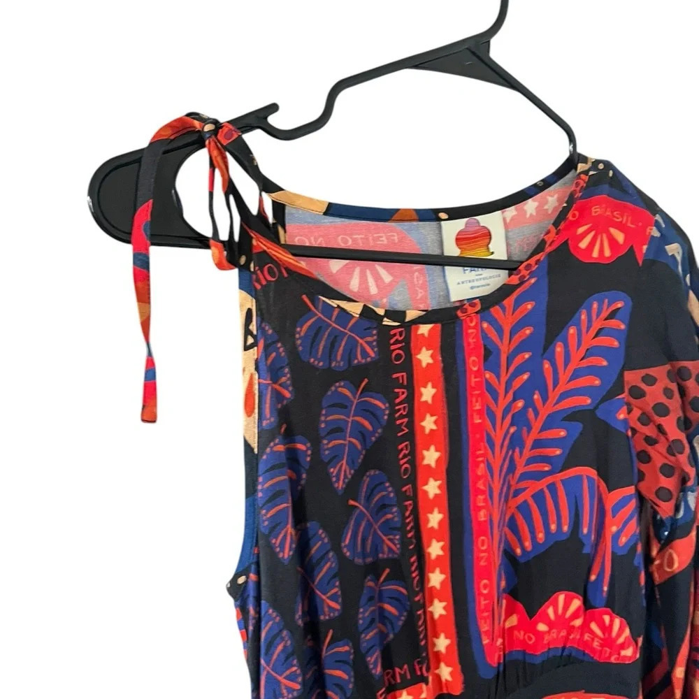 Farm Rio Anthropologie NEW One Shoulder Mini Dress - Picture 7 of 9